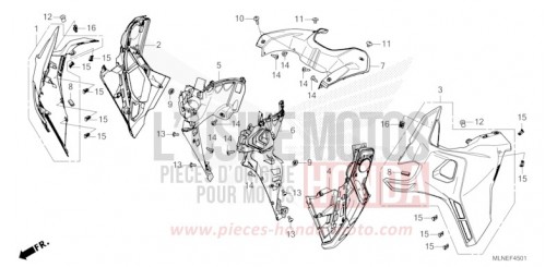 CARENAGE MILIEU (2) CRF1100D4S de 2025